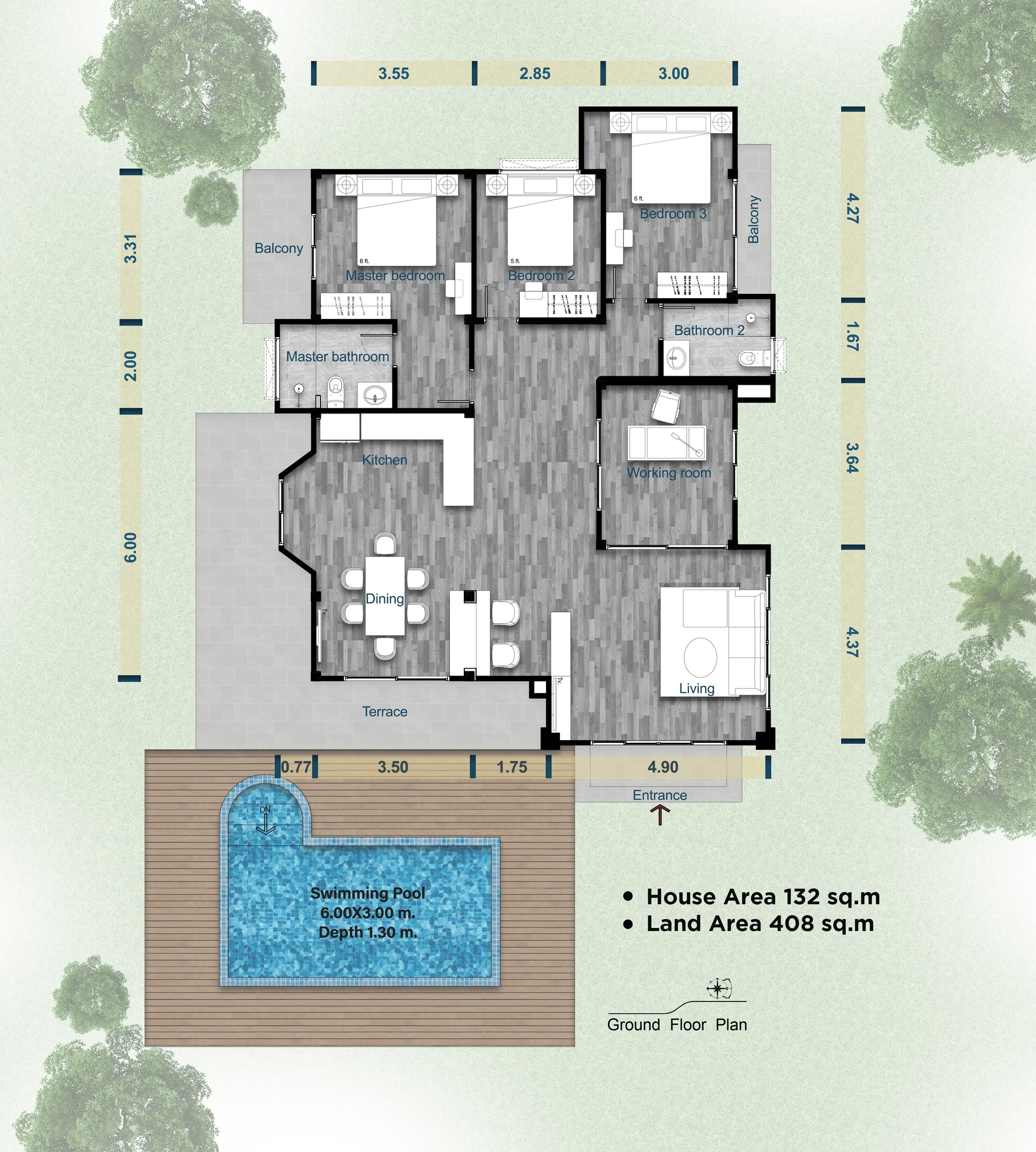 บ้านเดี่ยว 4 ห้องนอน กะทู้ · Pool Villa กะทู้ รูปที่ 1